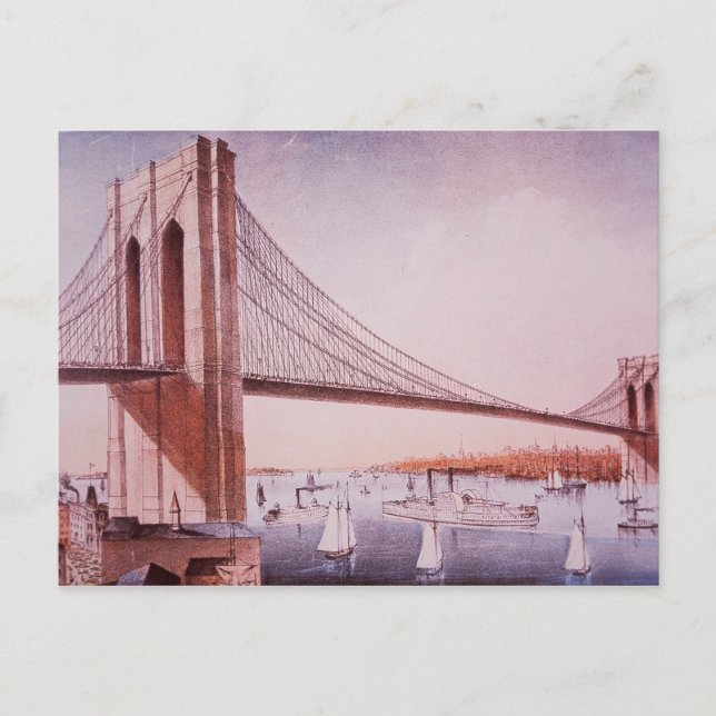 Die Brooklyn-Brücke Postkarte (Vorderseite)