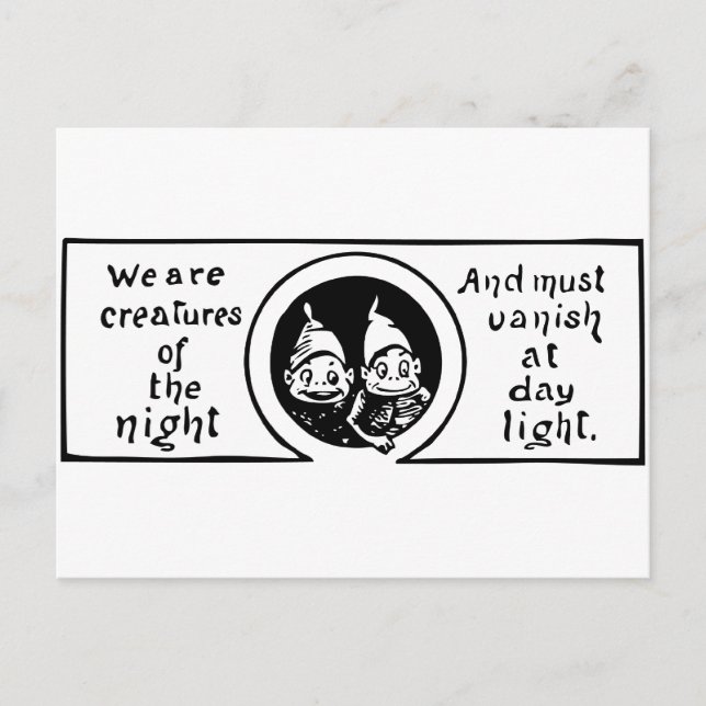 Die Brownies: Wir sind Geschöpfe der Nacht Postkarte (Vorderseite)