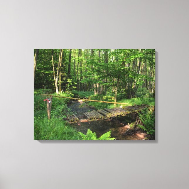 Die Brücke am Bach Leinwanddruck (Vorderseite)
