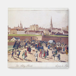Die Brücke bei Leopoldstadt, Wien, 1780 Magnet