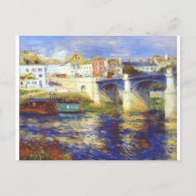 Die Brücke im Chatou von Pierre-Auguste Renoir Postkarte (Vorderseite)