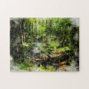 Die Brücke im Wald -