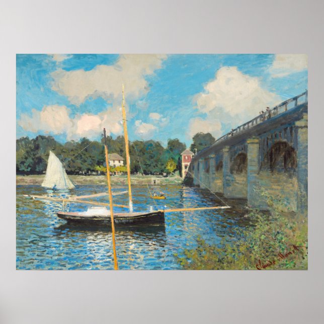 Die Brücke in Argenteuil - Claude Monet Fine Art Poster (Vorne)