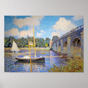 Die Brücke in Argenteuil, Monet Poster