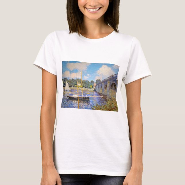 Die Brücke in Argenteuil, Monet T-Shirt (Vorderseite)