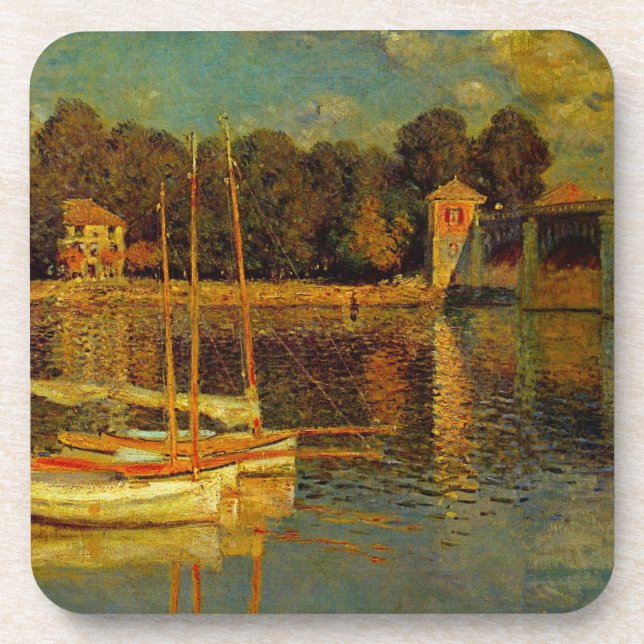 Die Brücke in Argenteuil von Claude Monet Getränkeuntersetzer (Vorderseite)