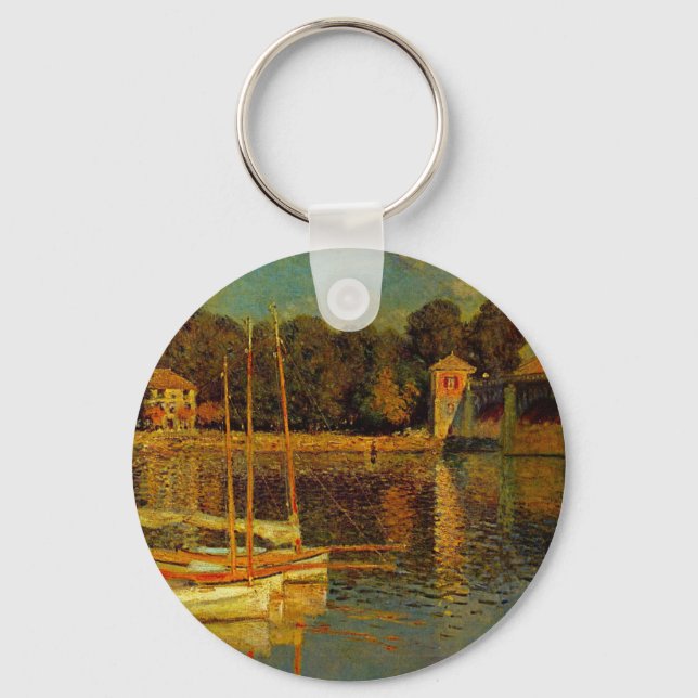 Die Brücke in Argenteuil von Claude Monet Schlüsselanhänger (Vorderseite)