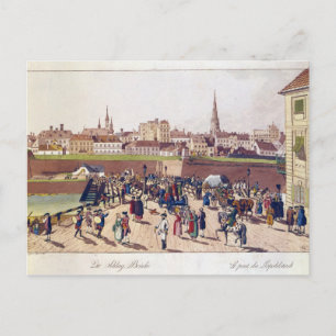 Die Brücke in Leopoldstadt, Wien, 1780 Postkarte