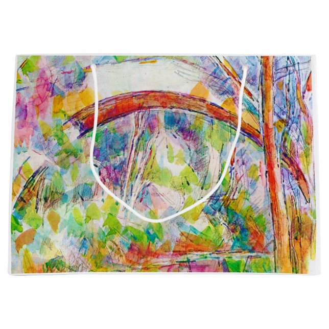 Die Brücke, Paul Cezanne Große Geschenktüte (Vorderseite)