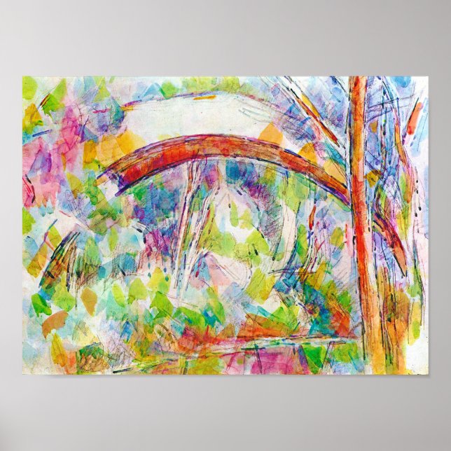 Die Brücke, Paul Cezanne Poster (Vorne)