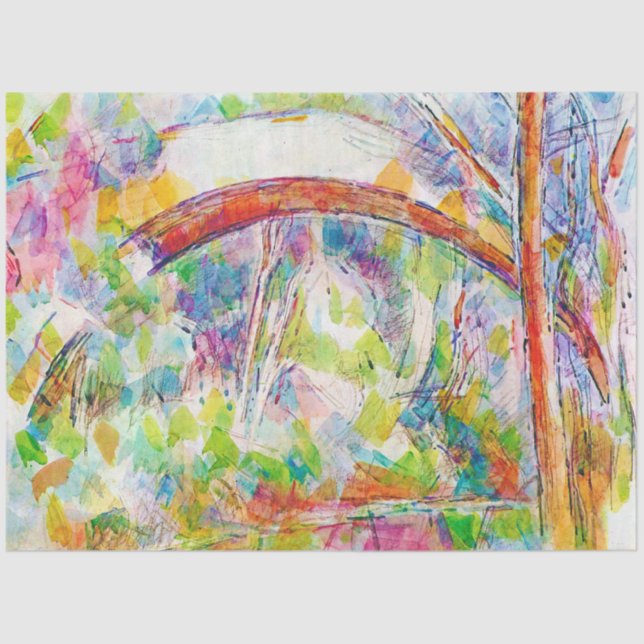 Die Brücke, Paul Cezanne Seidenpapier (Vorderseite)