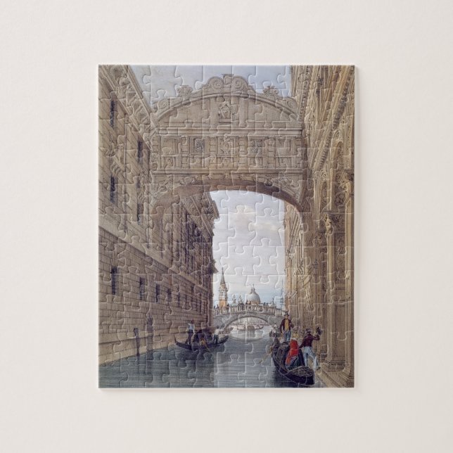 Die Brücke von Seufzern, Venedig, graviert durch (Vertikal)