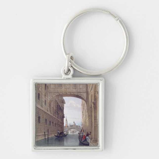 Die Brücke von Seufzern, Venedig, graviert durch Schlüsselanhänger (Vorne)