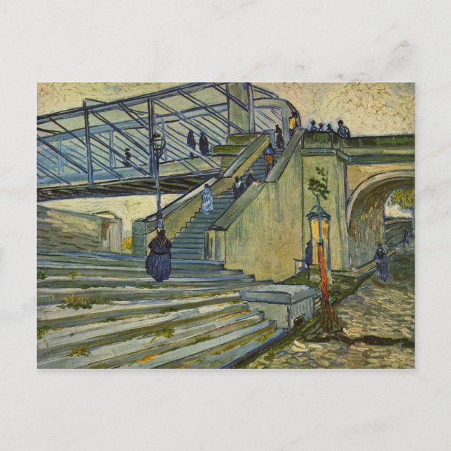 Die Brücke von Trinquetaille durch Van Gogh Postkarte (Vorderseite)
