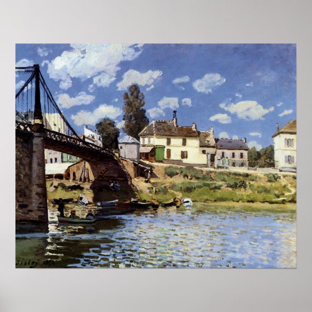 Die Brücke von Villeneuve-la-Garenne Poster (Vorne)
