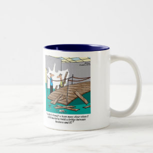 Die Brücke zwischen Geschäft u. IHM: Zweifarbige Tasse