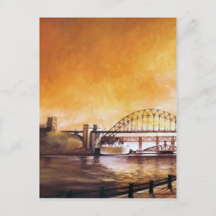 Die Brücken, Newcastle upon Tyne Post Card Postkarte