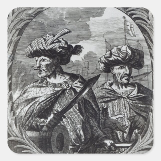Die Brüder Barbarossa Quadratischer Aufkleber (Vorderseite)