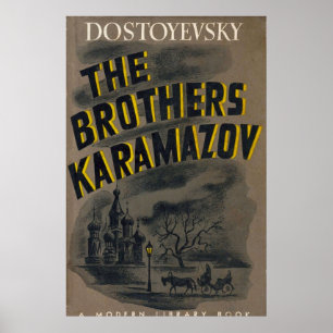 Die Brüder Karamazov Dostoevsky Vintag Buch c Poster