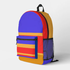 Die Büchertasche für Kinder in den Grundfarben Bedruckter Rucksack
