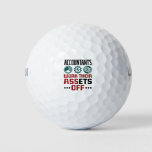 Die Buchhalter arbeiten ihre Vermögenswerte aus de Golfball