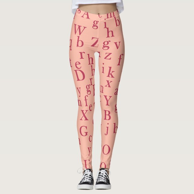 Die Buchstaben des Alphabets Leggings (Vorderseite)