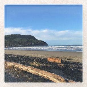 Die Bucht direkt am Meer, Oregon Glasuntersetzer