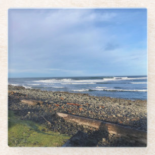 Die Bucht direkt am Meer, Oregon Glasuntersetzer
