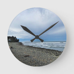 Die Bucht direkt am Meer, Oregon Runde Wanduhr