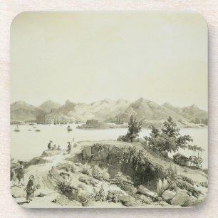 Die Bucht und die Insel von Hong Kong, überziehen Getränkeuntersetzer