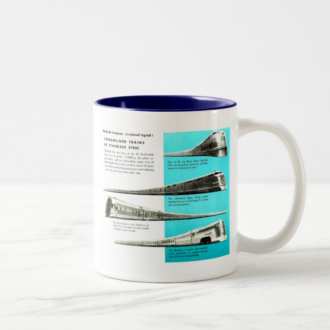 Die Buddgesellschaft - ein Eisenbahnbündnis Zweifarbige Tasse (Rechts)