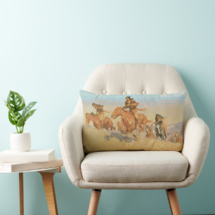 Die Buffalo Runners, Big Horn Basin von Remington Lendenkissen