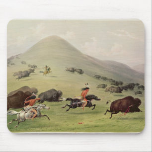 Die Büffel-Jagd, c.1832 Mousepad