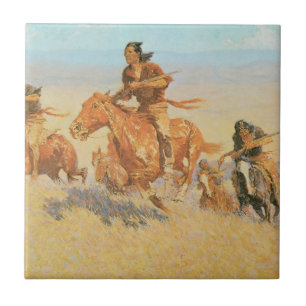Die Büffeljäger, Big Horn Basin von Remington Fliese