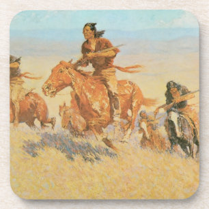 Die Büffeljäger, Big Horn Basin von Remington Getränkeuntersetzer