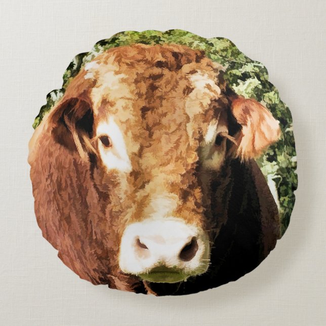 DIE BULL RUNDES KISSEN (Vorderseite)