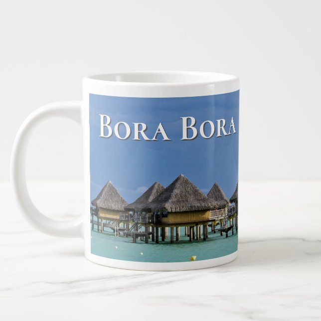 Die Bungalows von Bora Bora Jumbo-Tasse (Links)