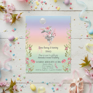 Die "Bunny Oaster Ballerina Birthday Invit" des Ki
