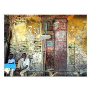 Die bunte Wand Fotodruck