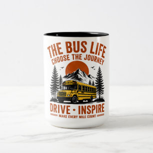 Die Bus Leben Retro Berg Kaffeetasse - Wählen Sie