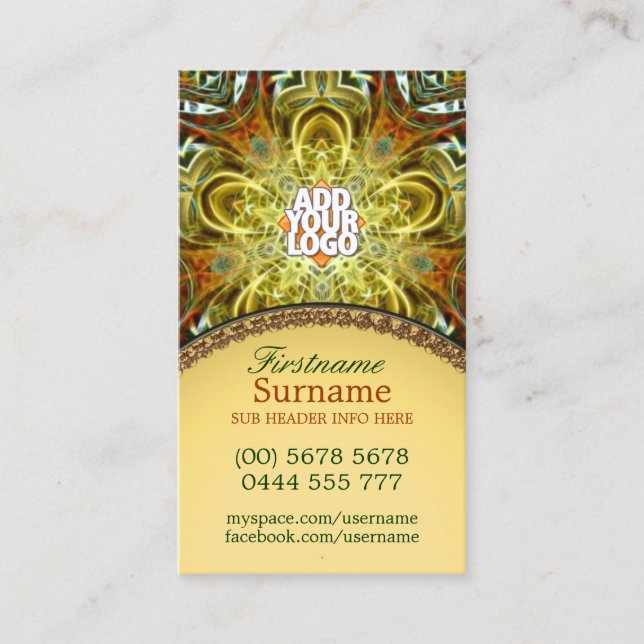 Die Business Card des Aufklärungsstars New Age Visitenkarte (Vorderseite)