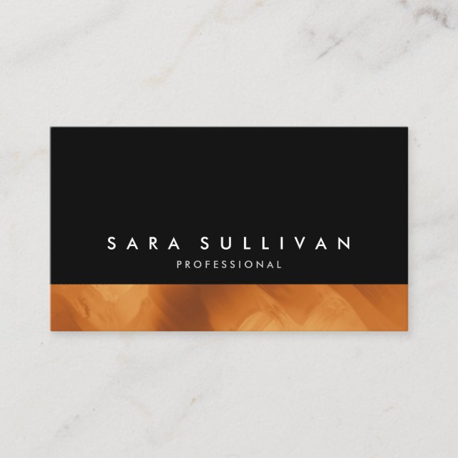 Die Business Card des feinen schwarzen Kupferstrei Visitenkarte (Vorderseite)