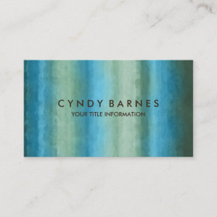 Die Business Card für grüne und blaue Wasserfarben Visitenkarte