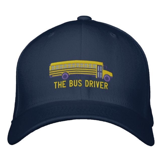 Die Bustreiber-kundenspezifischer Schulbus-große Bestickte Baseballkappe (Vorderseite)