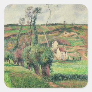 Die Cabbage-Pisten, Pontoise, 1882 Quadratischer Aufkleber