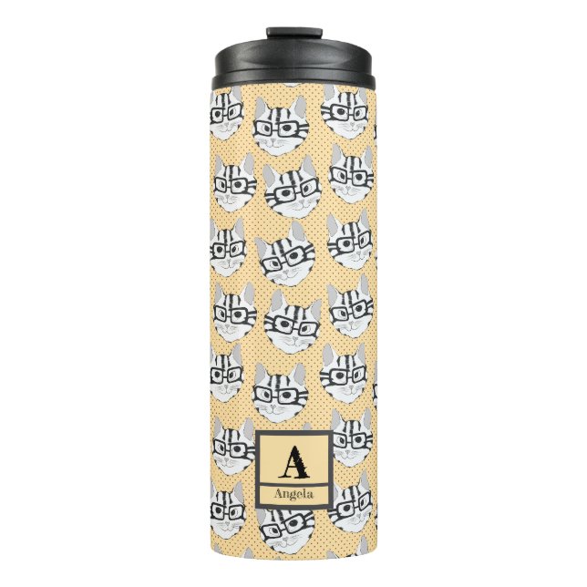 Die Cadstudios Beige Thermosbecher (Vorderseite)