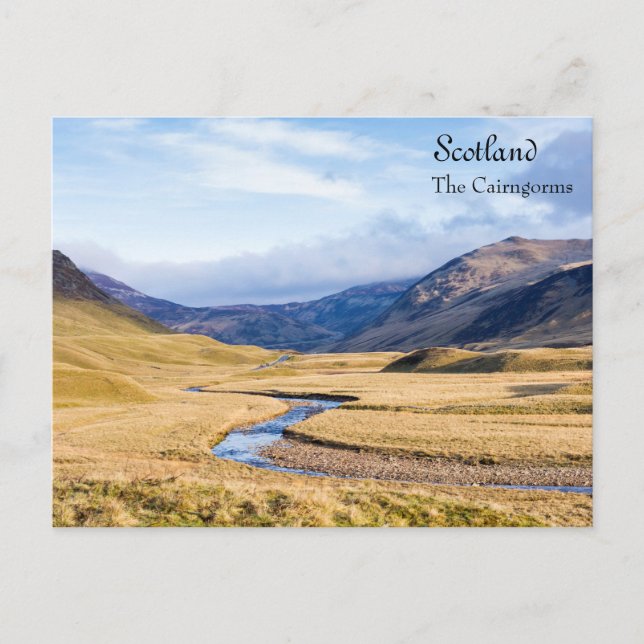Die Cairngorms Sonnige Landschaft Postkarte (Vorderseite)