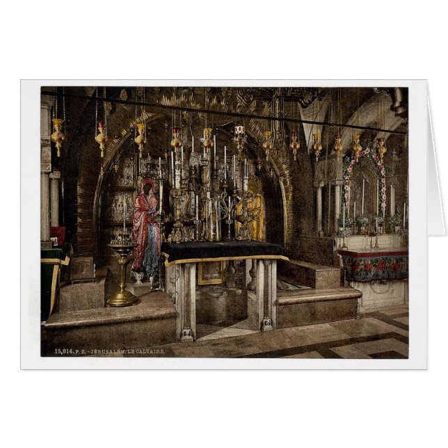 Die Calvary und der griechische Altar, Jerusalem,  (Vorderseite (Horizontal))