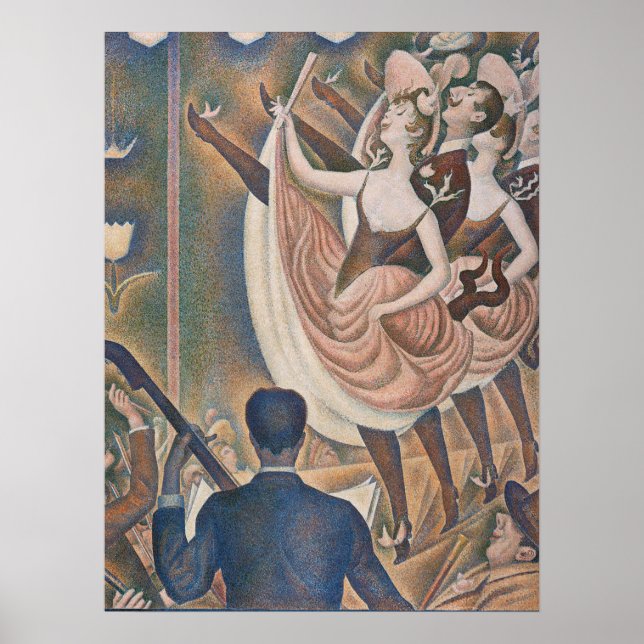 Die Can-can Seurat Neo Impressionist Pointillist Poster (Vorne)