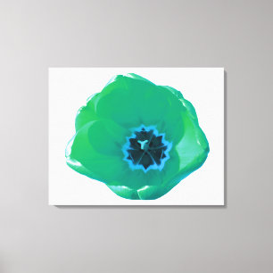 Die Canvas-Leinwand ist grün und blau. Leinwanddruck